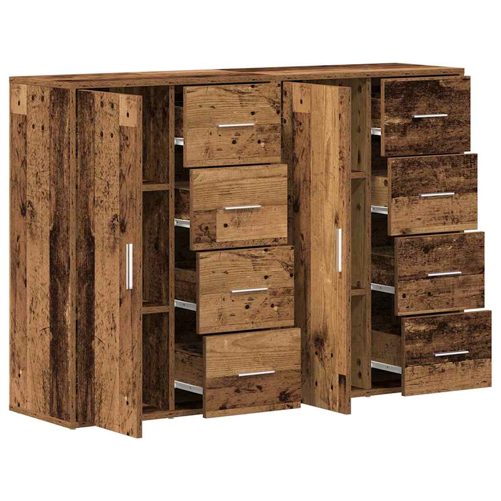 Sideboard 2 pcs Gammelt træ 60 x 31 x 84 cm Konstrueret træ