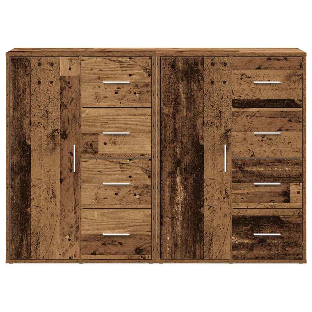 Sideboard 2 pcs Gammelt træ 60 x 31 x 84 cm Konstrueret træ