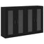 Væggeskabe 2 pcs Sort eg 69,5 x 34 x 90 cm Konstrueret træ