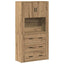 Highboard Artisan Egetræ 80 x 33 x 150 cm Konstrueret træ