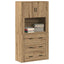 Highboard Artisan Egetræ 80 x 33 x 150 cm Konstrueret træ