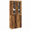 Highboard 2 pcs Gammelt træ Konstrueret træ