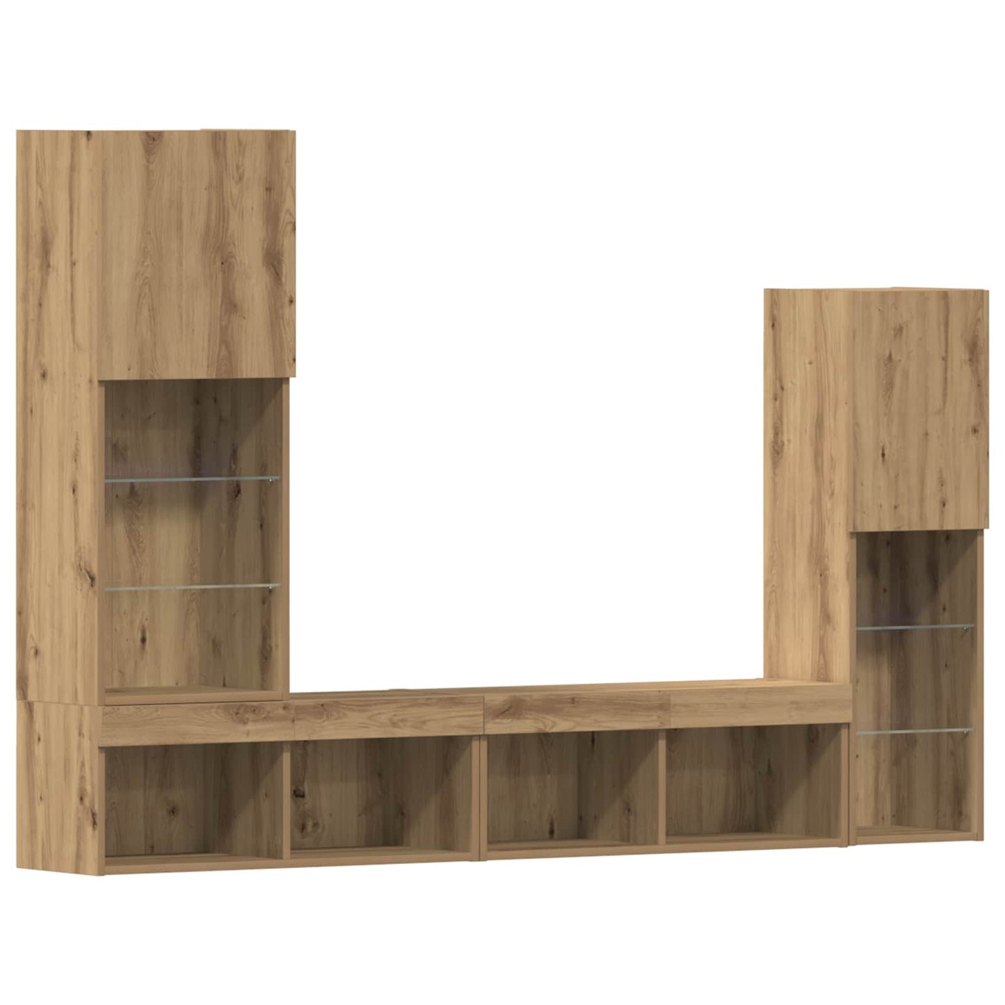 TV-skab 4 pcs artisan eg Konstrueret træ