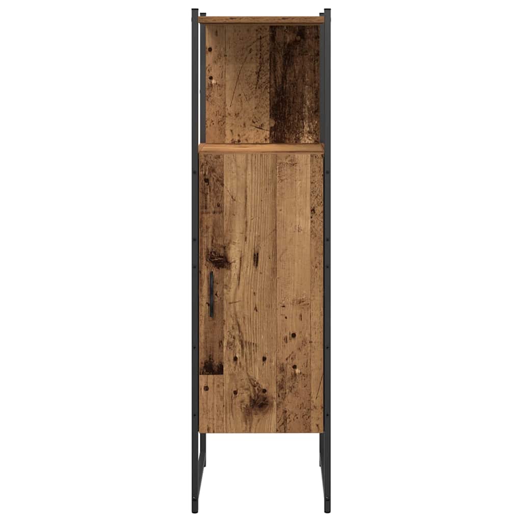 Badeværelsesmøbel sæt med dør 4 pcs Brun 33 x 33 x 185.5 cm