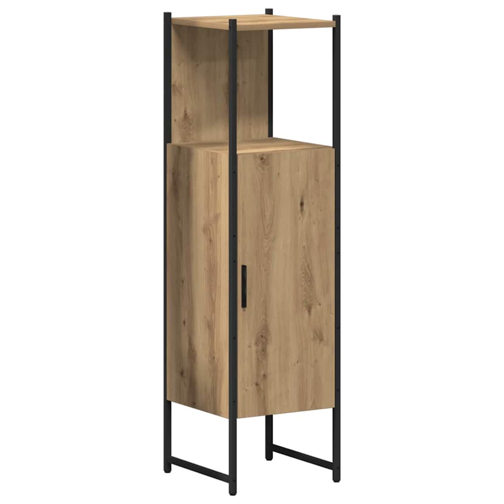 Badeværelsesmøbel sæt 4 stk. Brun 33 x 33 x 185,5 cm