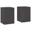 Planteholder 2 pcs Sort 24 x 24 x 35 cm Stål