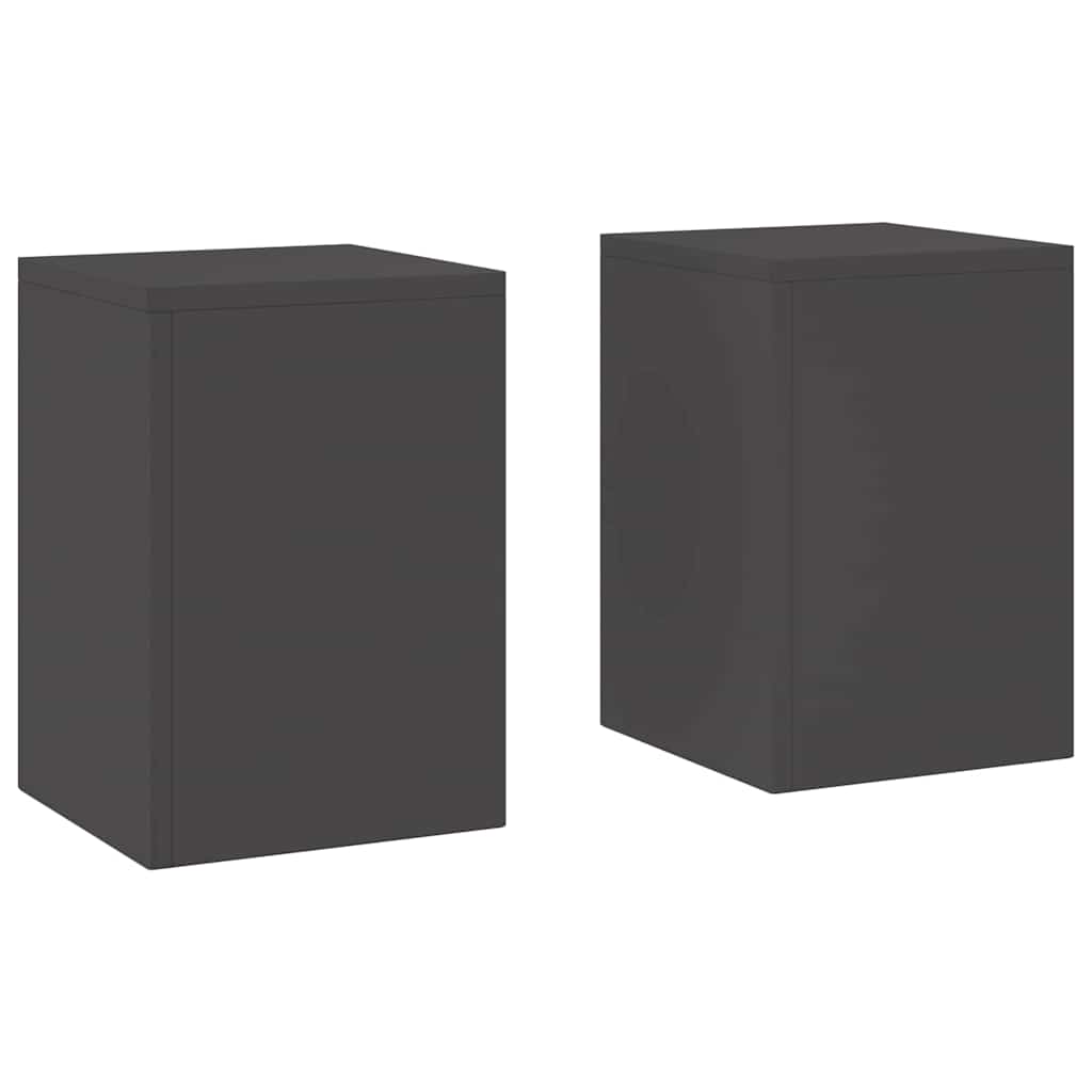 Planteholder 2 pcs Sort 24 x 24 x 35 cm Stål