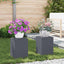 Planteholder 2 pcs Antracit 24 x 24 x 35 cm Stål