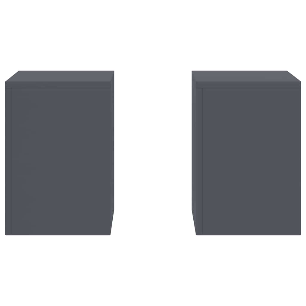 Planteholder 2 pcs Antracit 24 x 24 x 35 cm Stål