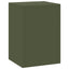 Planteholder 2 pcs Olivengrøn 24 x 24 x 35 cm Stål