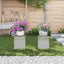 Planteholder 2 pcs Sølv 24 x 24 x 35 cm Rustfrit stål