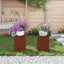 Planteholder 2 pcs Rusten 24 x 24 x 35 cm Cortenstål