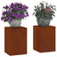 Planteholder 2 pcs Rusten 24 x 24 x 35 cm Cortenstål