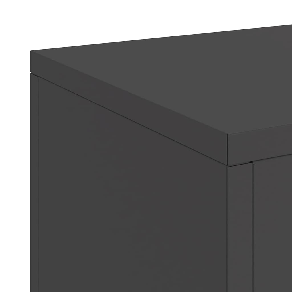 Planteholder 2 pcs Sort 24 x 24 x 55 cm Stål