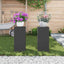 Planteholder 2 pcs Sort 24 x 24 x 55 cm Stål