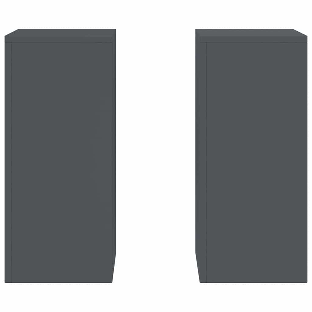 Planteholder 2 pcs Antracit 24 x 24 x 55 cm Stål