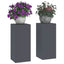 Planteholder 2 pcs Antracit 24 x 24 x 55 cm Stål