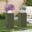 Planteholder 2 pcs Olivengrøn 24 x 24 x 55 cm Stål