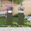 Planteholder 2 pcs Olivengrøn 24 x 24 x 55 cm Stål