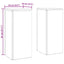 Planteholder 2 pcs Olivengrøn 24 x 24 x 55 cm Stål