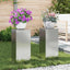 Planteholder 2 pcs Sølv 24 x 24 x 55 cm Galvaniseret stål