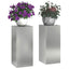 Planteholder 2 pcs Sølv 24 x 24 x 55 cm Galvaniseret stål