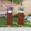 Planteholder 2 pcs Rusten 24 x 24 x 55 cm Cortenstål