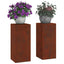 Planteholder 2 pcs Rusten 24 x 24 x 55 cm Cortenstål