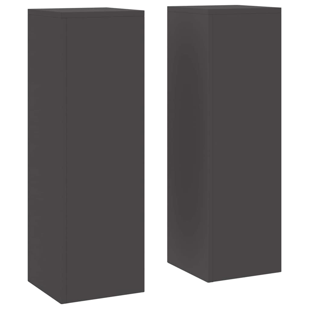 Planteholder 2 pcs Sort 24 x 24 x 75 cm Stål