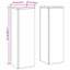 Planteholder 2 pcs Sort 24 x 24 x 75 cm Stål