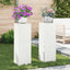 Planteholder 2 pcs Hvid 24 x 24 x 75 cm Stål