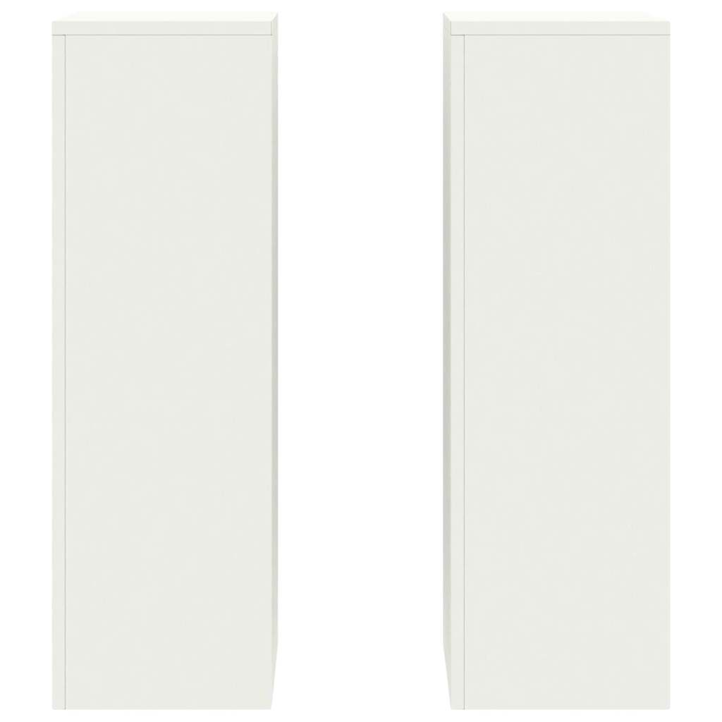Planteholder 2 pcs Hvid 24 x 24 x 75 cm Stål