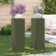 Planteholder 2 pcs Olivengrøn 24 x 24 x 75 cm Stål