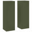 Planteholder 2 pcs Olivengrøn 24 x 24 x 75 cm Stål