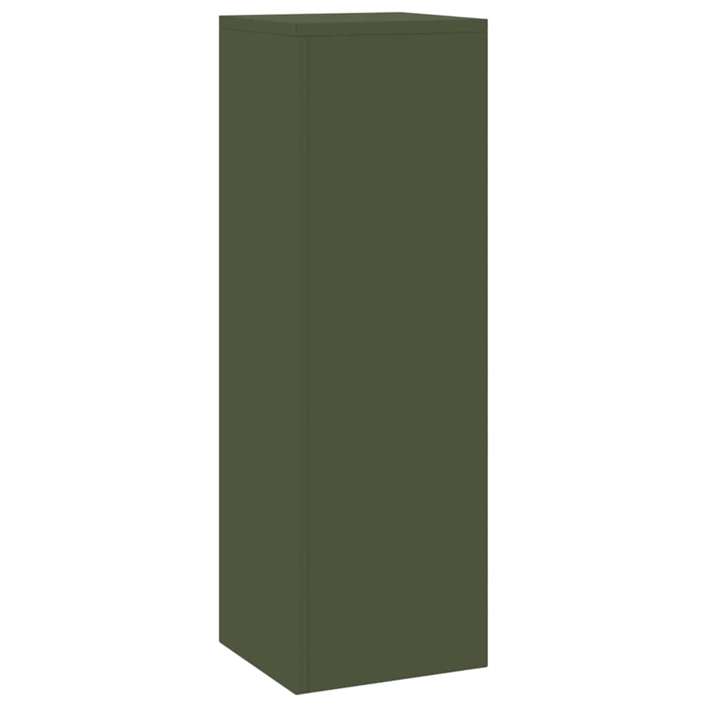 Planteholder 2 pcs Olivengrøn 24 x 24 x 75 cm Stål