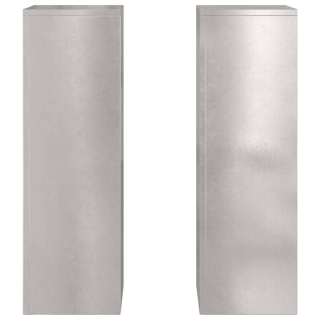Planteholder 2 pcs Sølv 24 x 24 x 75 cm Rustfrit stål