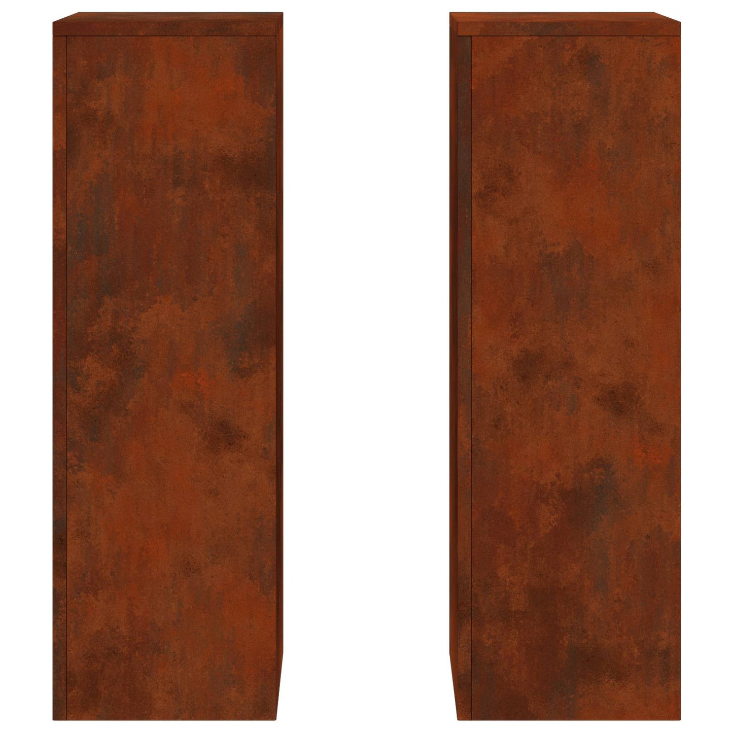 Planteholder 2 pcs Rusten 24 x 24 x 75 cm Cortenstål