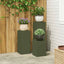 Planteholder 3 pcs Olivengrøn Stål