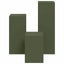 Planteholder 3 pcs Olivengrøn Stål