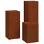 Planteholder 3 pcs Rusten Cortenstål