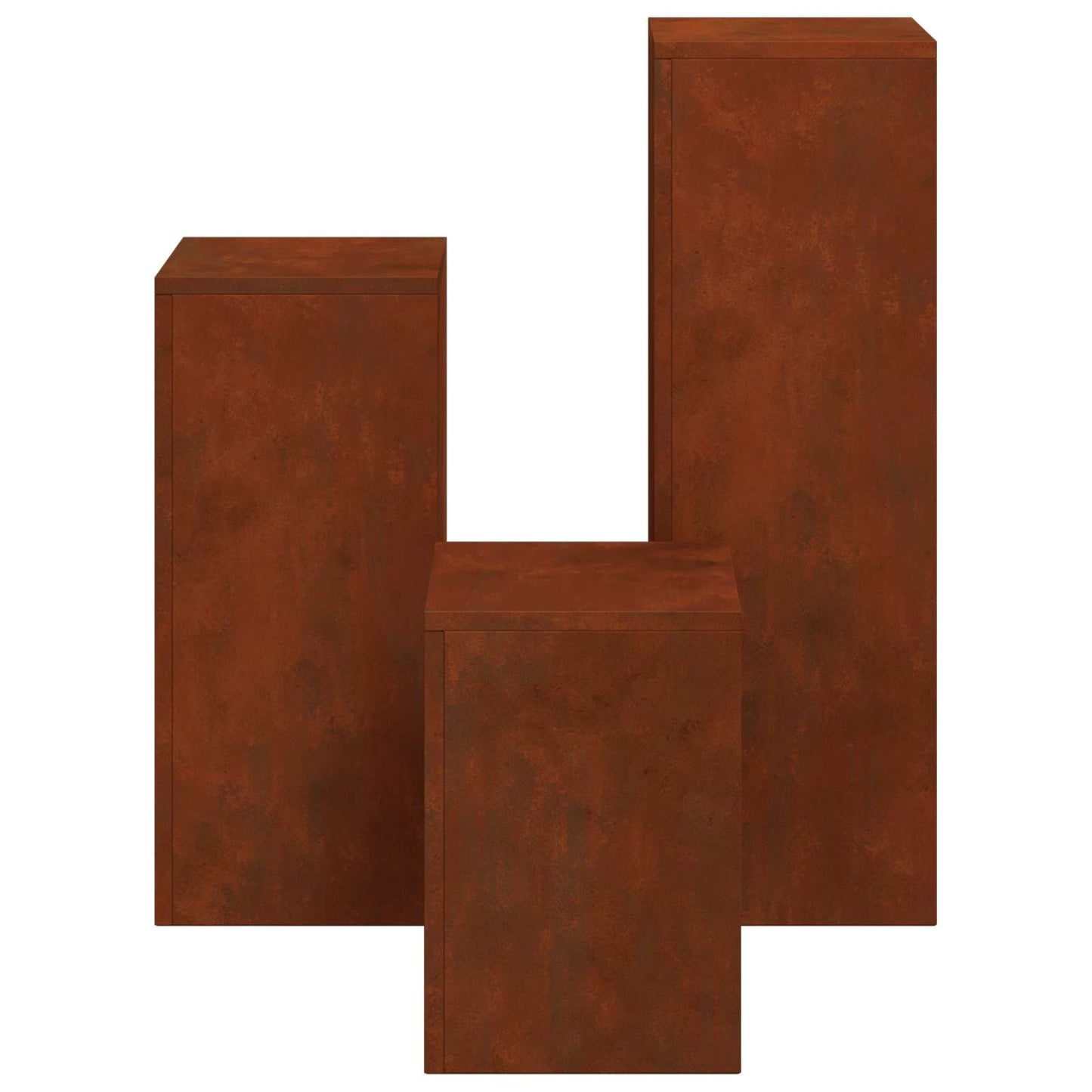 Planteholder 3 pcs Rusten Cortenstål
