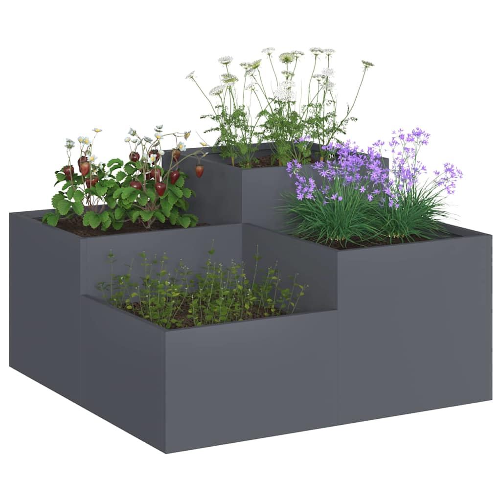 Have Blomsterkrukke Antracit 80 x 80 x 48 cm Stål