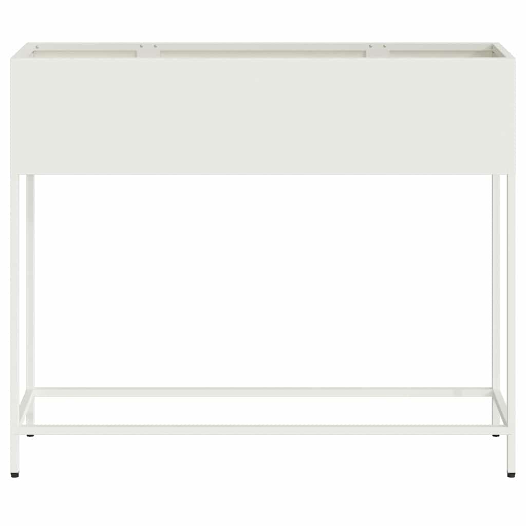 Hævet haveplante Hvid 100 x 26 x 82 cm Stål