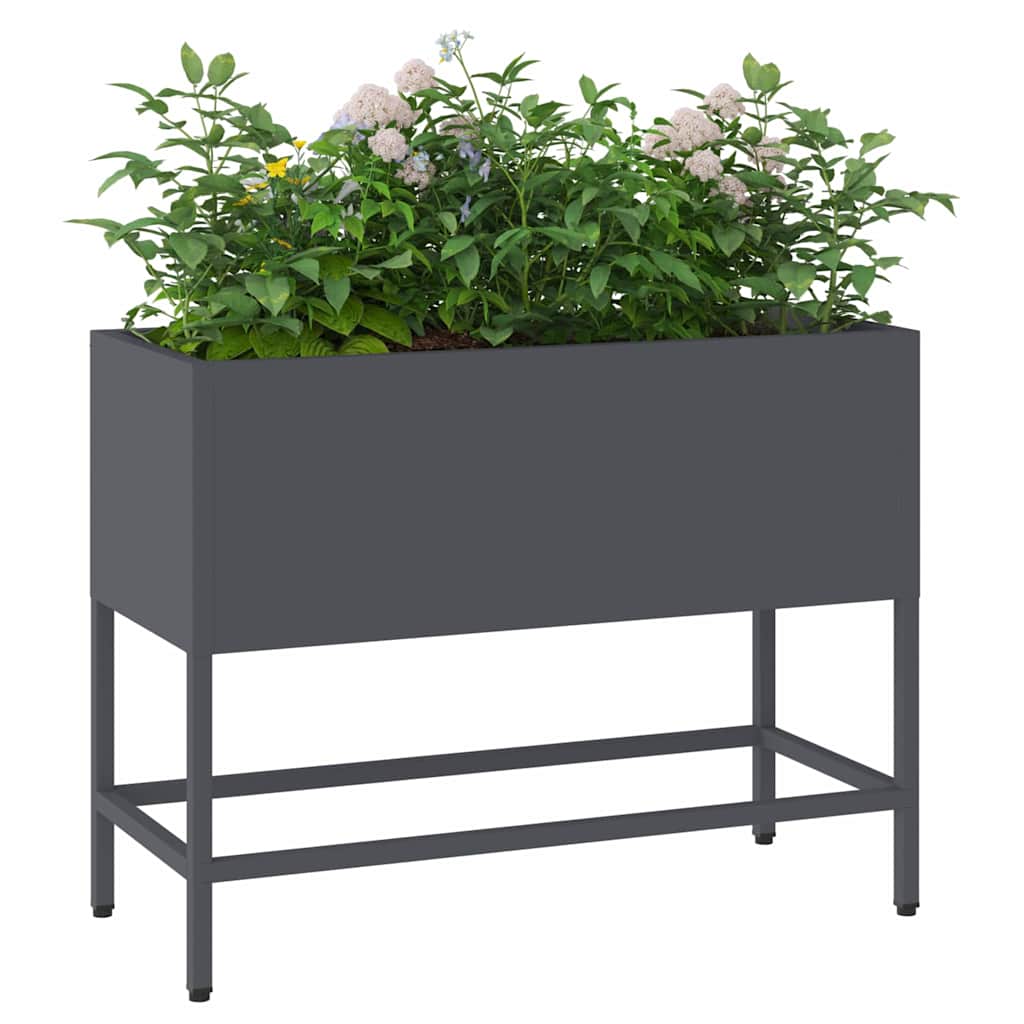 Hævet haveplante Antracit 60 x 26 x 45 cm Stål