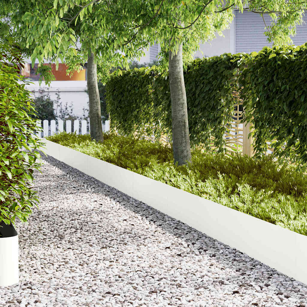 Plænekant 10 pcs Hvid 100 x 0,05 x 30 cm Koldvalset Stål