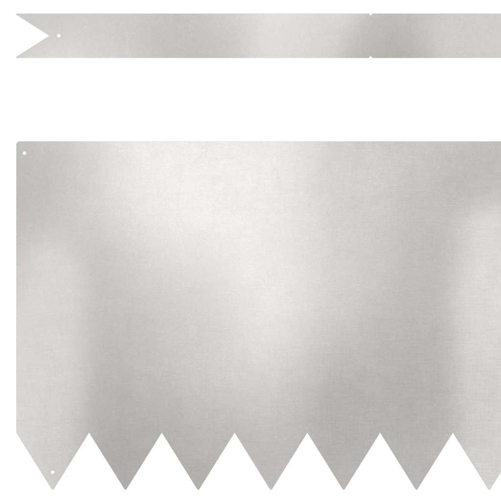 Plænekant 10 pcs Sølv 100 x 0,05 x 30 cm Rustfrit stål