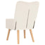 lænestol Creme 63 x 67 x 94 cm Uldstof og krydsfiner
