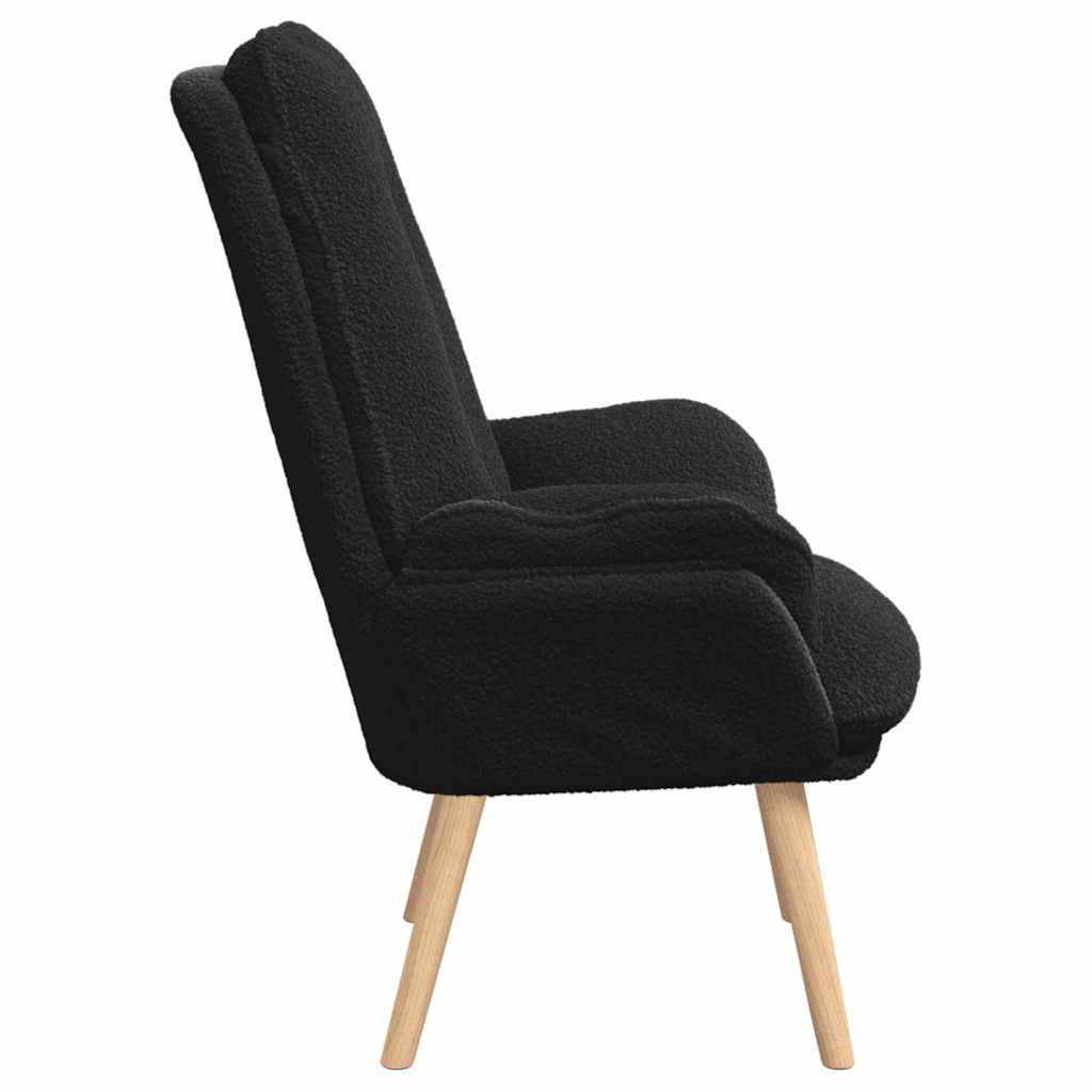 lænestol Sort 69 x 74 x 93 cm Sherpa-stof