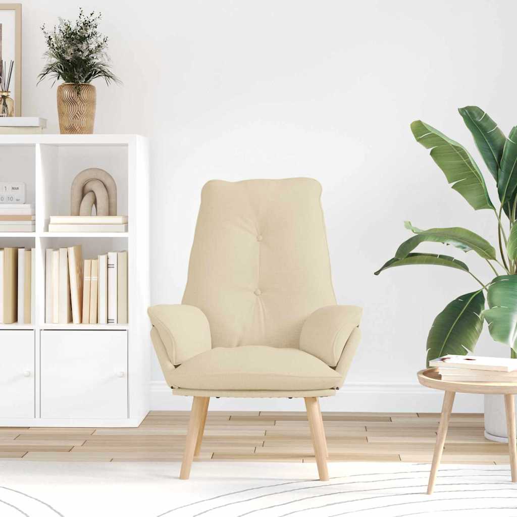 lænestol Creme 69 x 74 x 93 cm Stof og krydsfiner