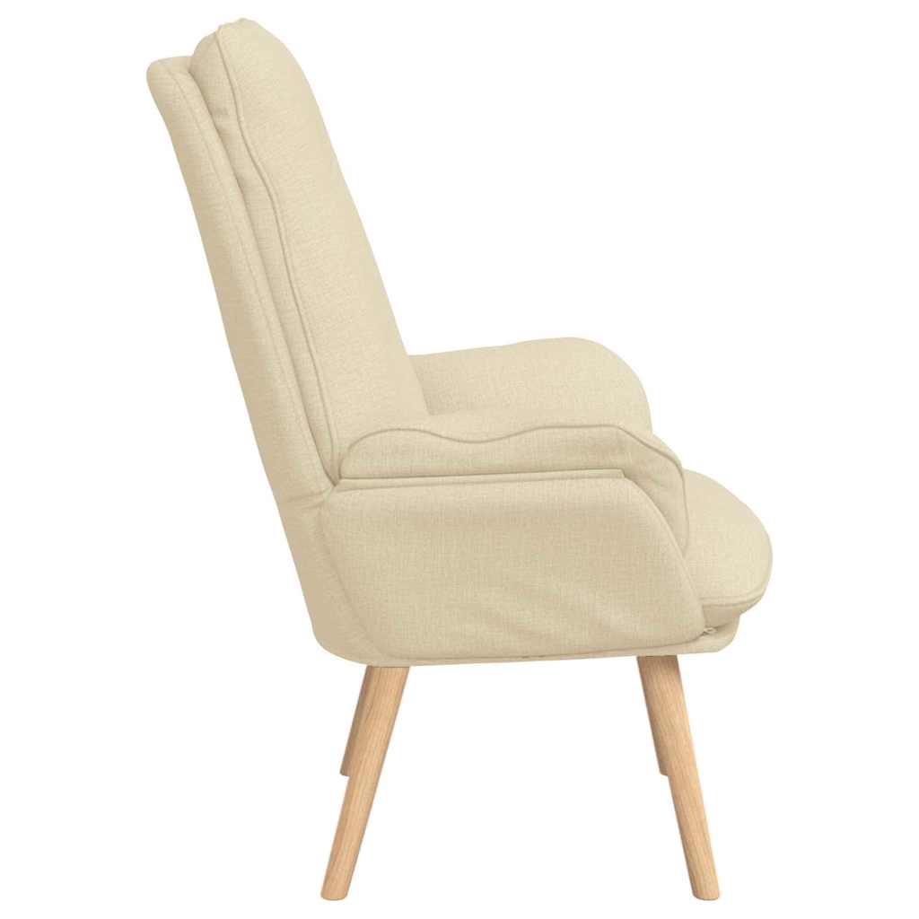 lænestol Creme 69 x 74 x 93 cm Stof og krydsfiner